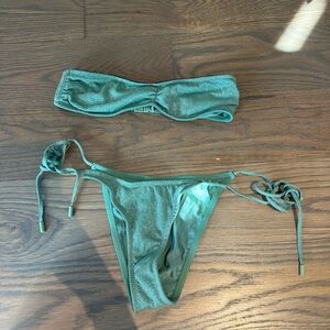 Green sparkly TRIANGL bikini